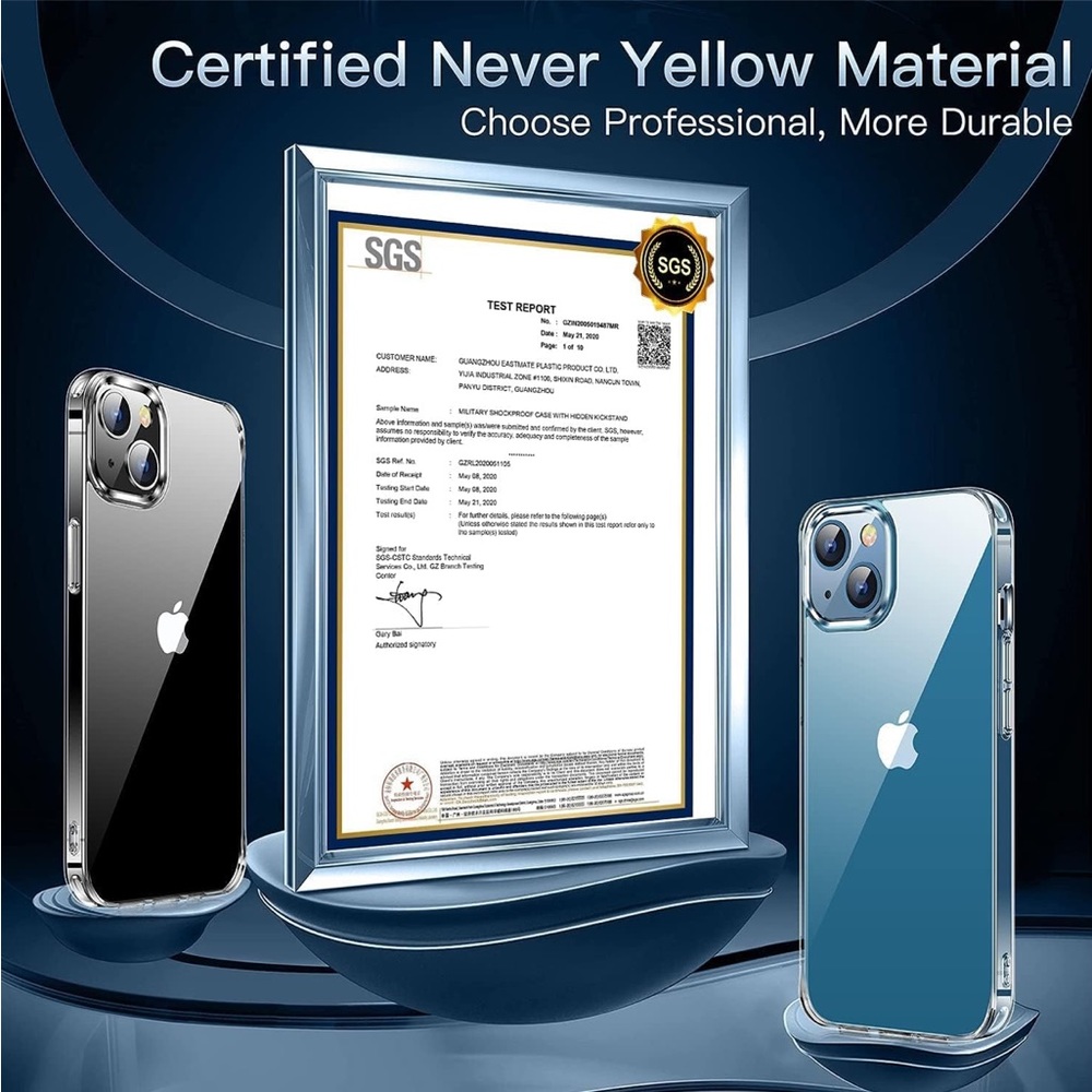 AEDILYS Shockproof for iPhone 13 Case, Non-Yellowing, Military Grade, Slim Clear - Picture 8 of 8